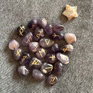 Purple Rune Stones with Star
